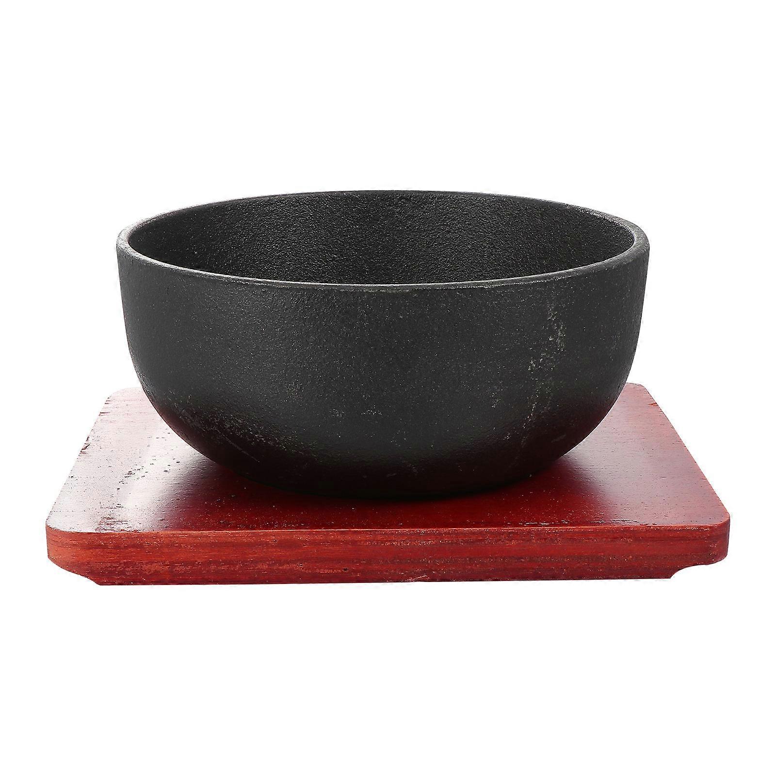 Cast Iron Cooking Bowl for Kitchen Use Black 1Pc Safe and