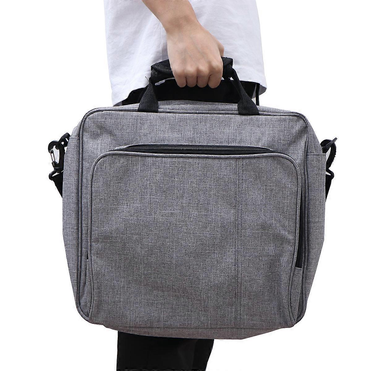 Game Console Protective Case Pro Carry Bag Portable for Players Daily Use Gray Fabric Waterproof 1Pack