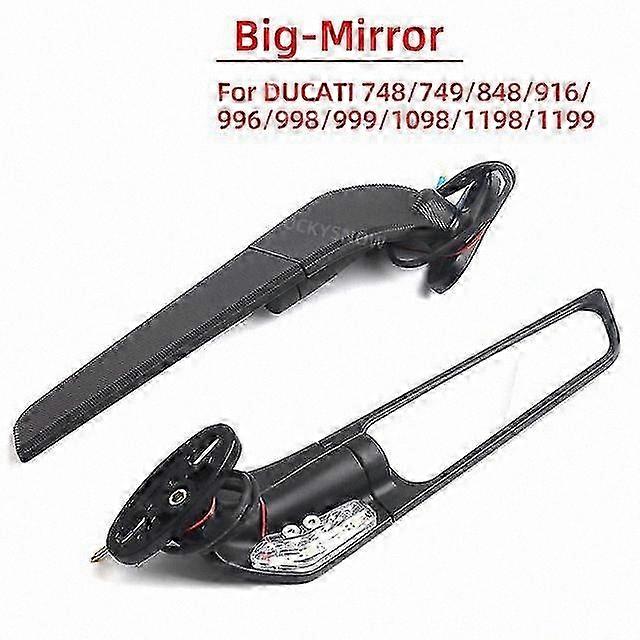 Universal Fit Motorcycle Rearview Mirror for Sportbikes - Adjustable Rotating Design with Modified Wind Wing for Enhanced Aerodynamics and Visibility
