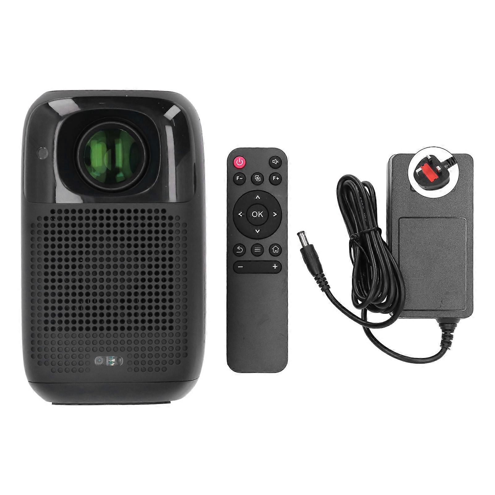 WiFi Bluetooth Projector 1080P HD 4K Support, Motorized Focus, 4D 4P Correction, UK Plug