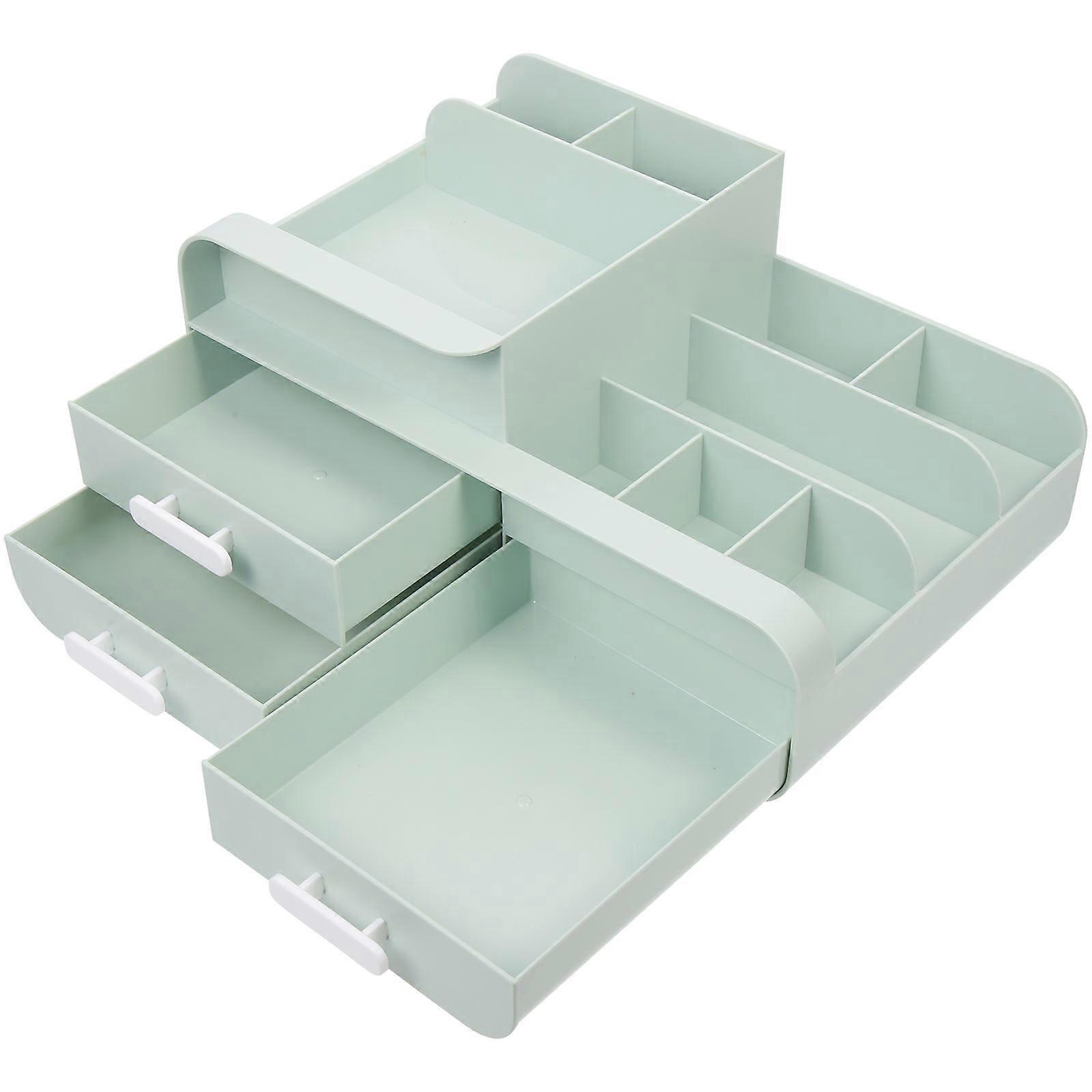 Sundries Storage Box Multi-Tier Drawer Style Access 28X17.7X12.5CM Plastic Desktop Organization 1Pack