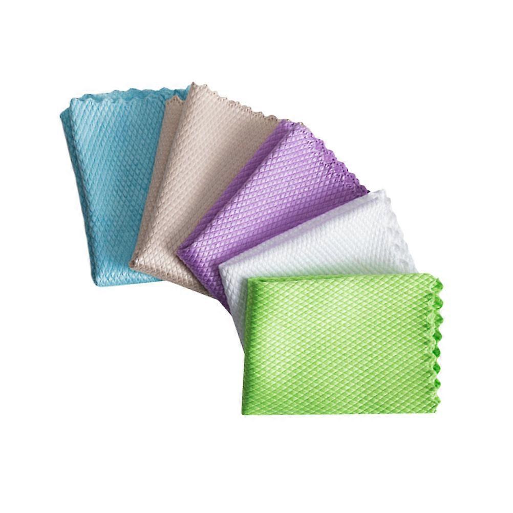 Microfiber Dish Cloths for Kitchen Use Assorted Color 5 Sheets Powerful Water Absorbing Quality
