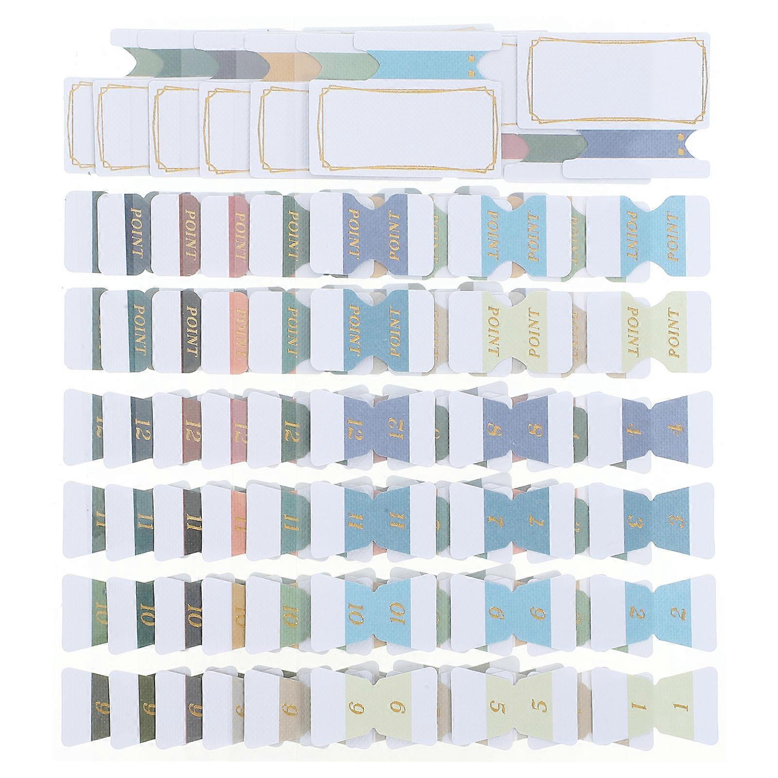 Colorful Bookmark Sticky Tabs for Annotating Books with Writable Design Assorted Color 6 Sheets