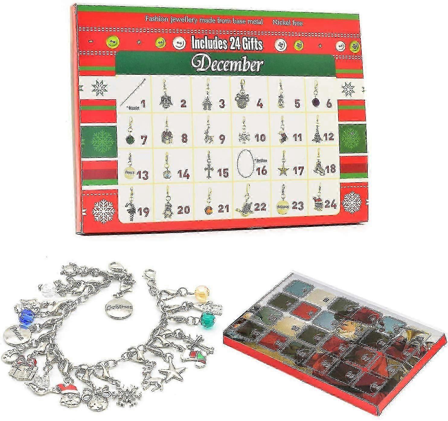 Κορίτσια Diy κοσμήματα Advent ημερολόγιο με βραχιόλι γοητείας και κολιέ σύνολο