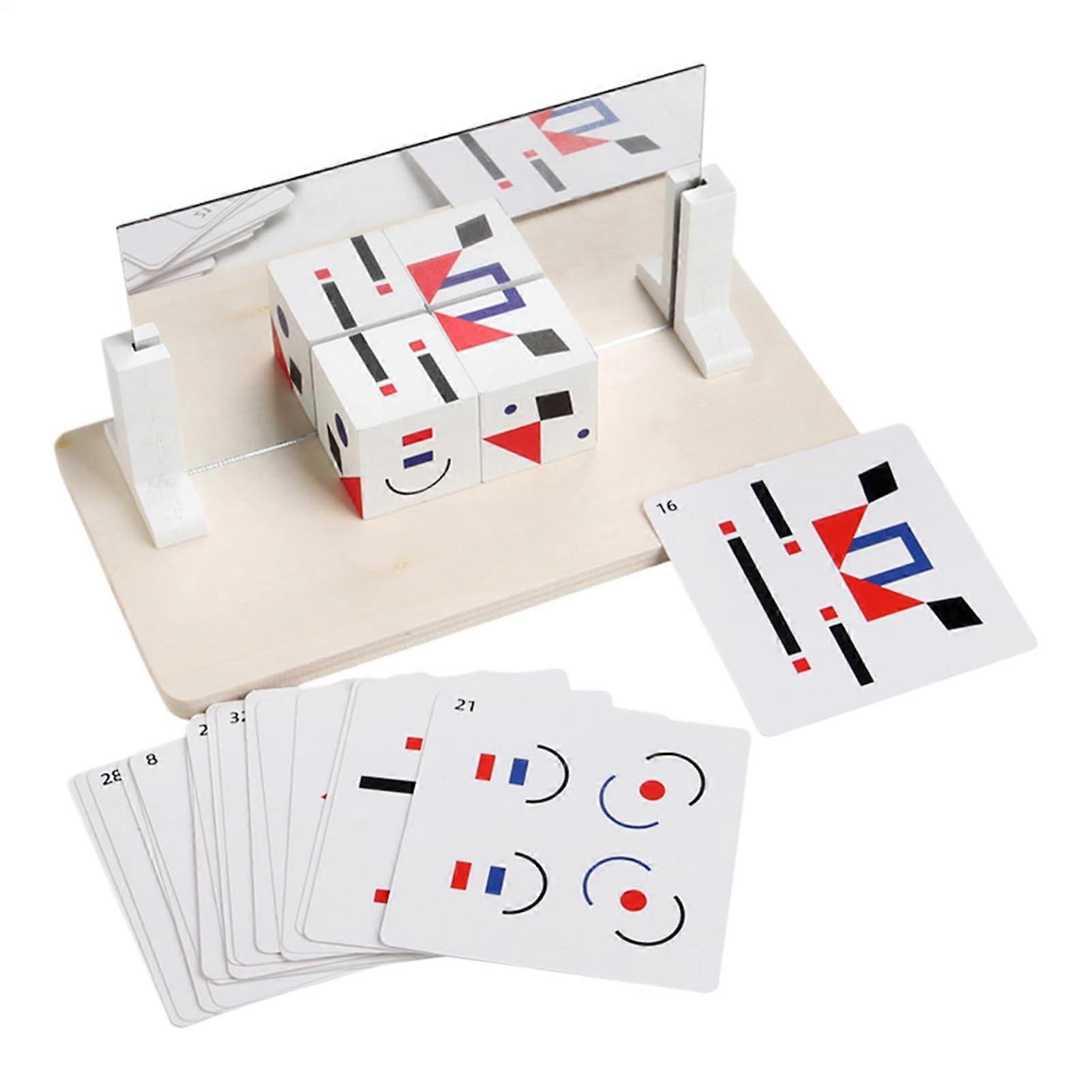 Face Changing Block Puzzle Cube for Kids - Interactive Building Blocks with Swapable Faces to Enhance Motor Skills and Logical Thinking