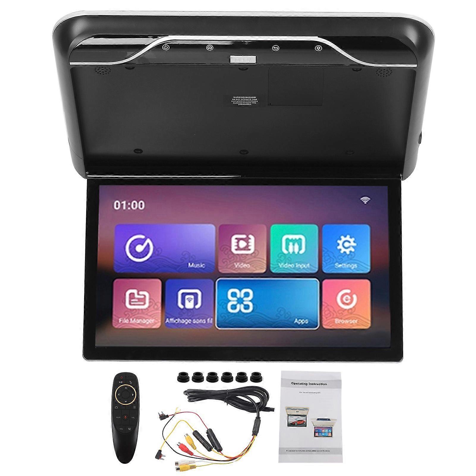 19in Car Roof Mount Flip Down Monitor with HDMI and Remote for Android 9.0