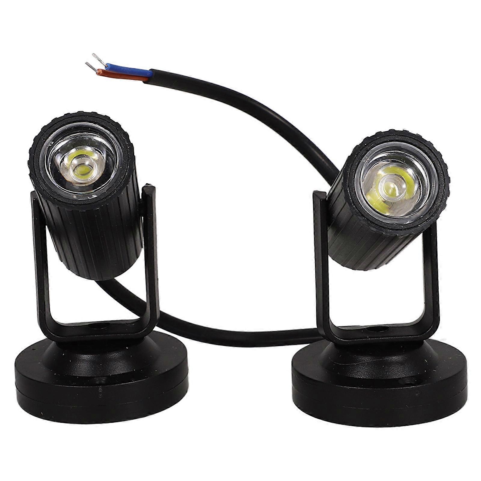 Black Plastic Stage Light with Adjustable Holder and Compact Design for Wedding Bar Club Use 2PCS 1W