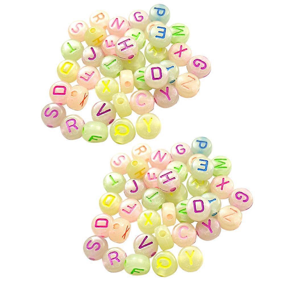720pcs DIY Beads Charms Colored Round Letters Beads Handcraft Loose Beads Material for Accessories
