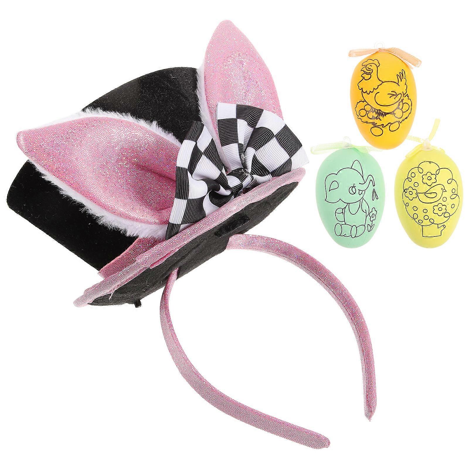 Bunny Ears Headband Party Decoration for Kids Masquerade Creative Design Assorted Color 1Pack