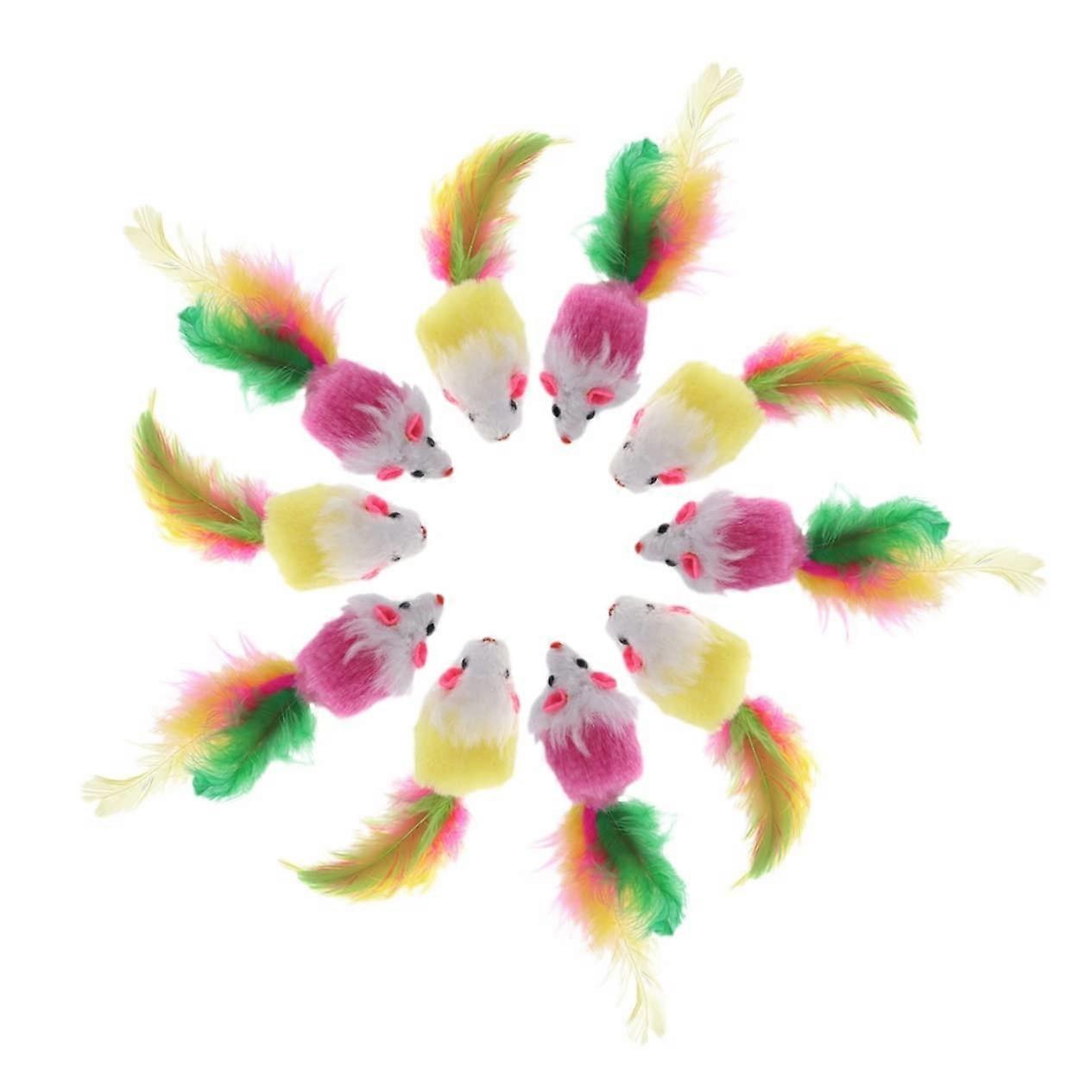 24 Piece Cat Toy Set With Artificial Mice And Plush Toys For Cats, Indoor Mouse Toys, Assorted Cat Toys