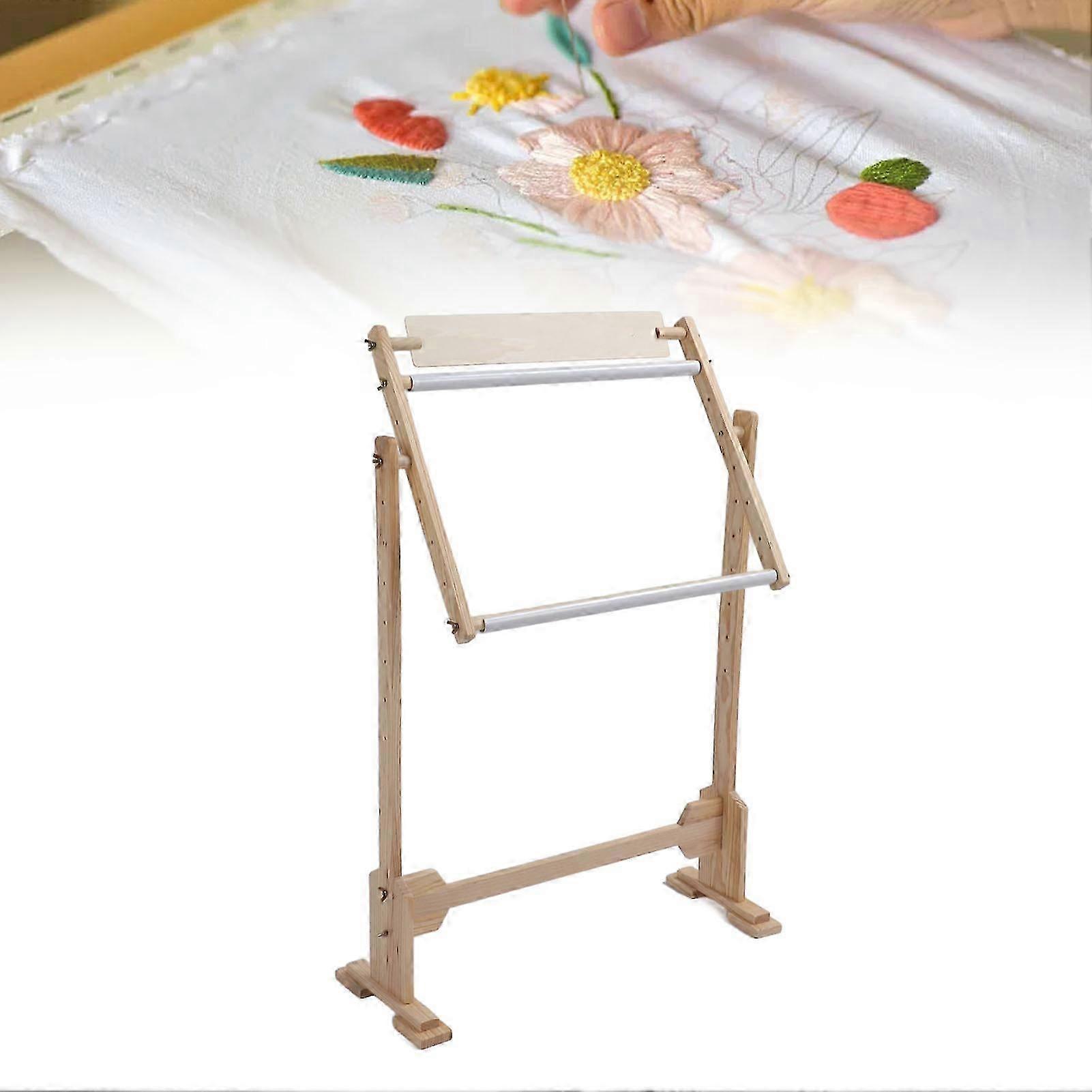 Adjustable Embroidery Stand Wood Cross Stitch Embroidery Frame Holder 360 Degrees Rotated Embroidery Frame Stand