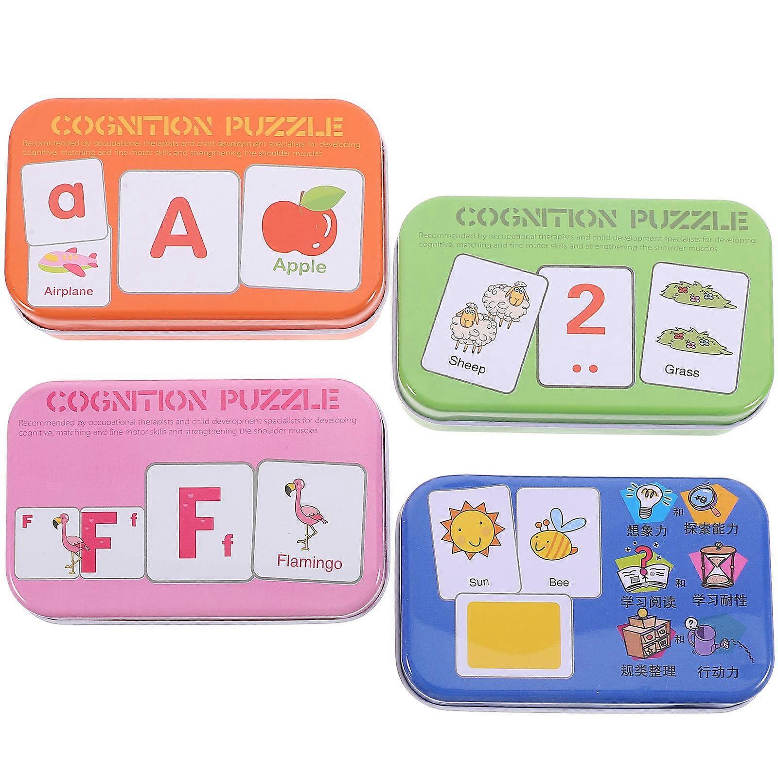 Portable Sensory Cards for Early Education – Cartoon Learning Flashcards for Word, Shape, Animal, and Alphabet Recognition