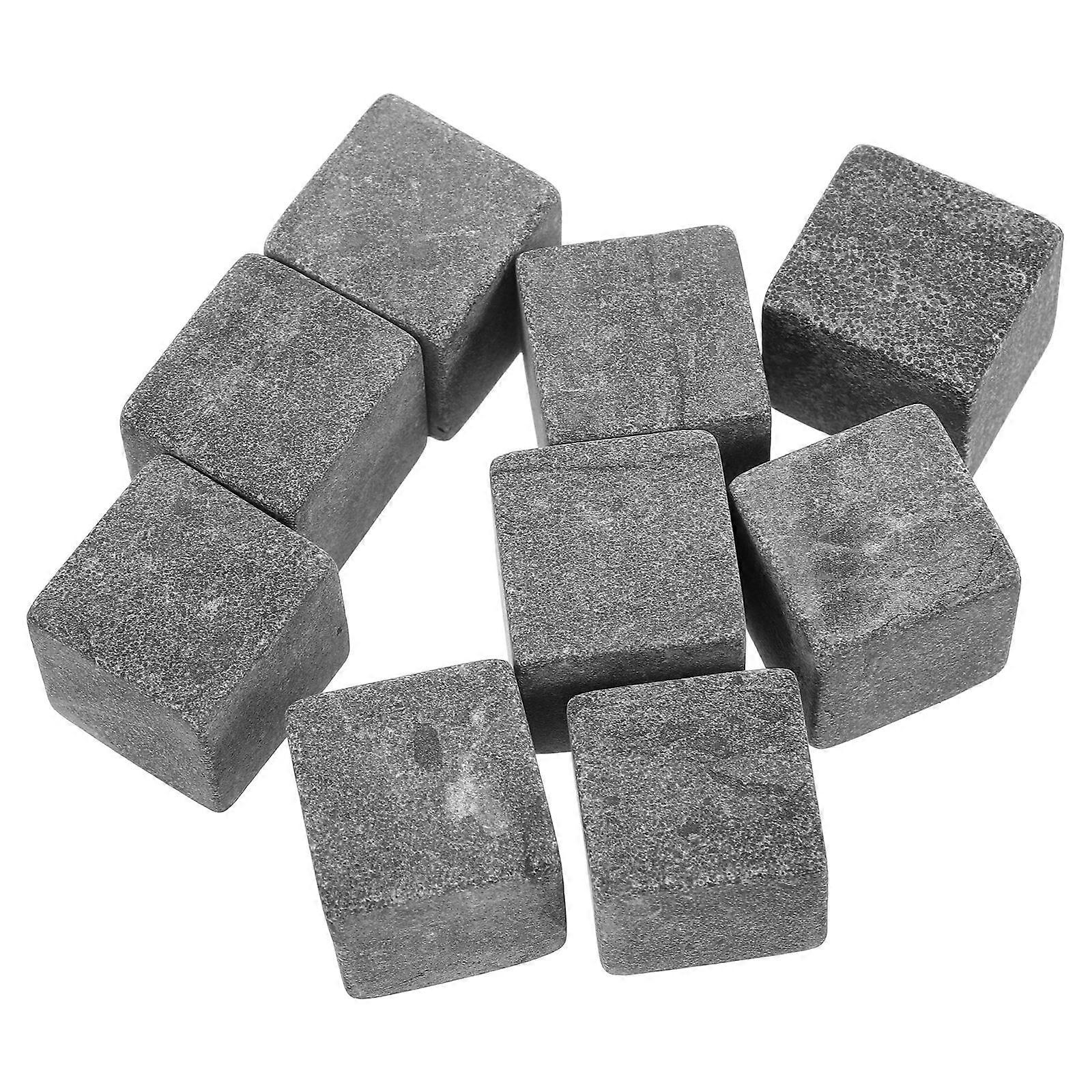Stone Ice Cubes Flavor Preservation Wear Resistant Black Granite Whiskey Rocks For Home Use 1Set