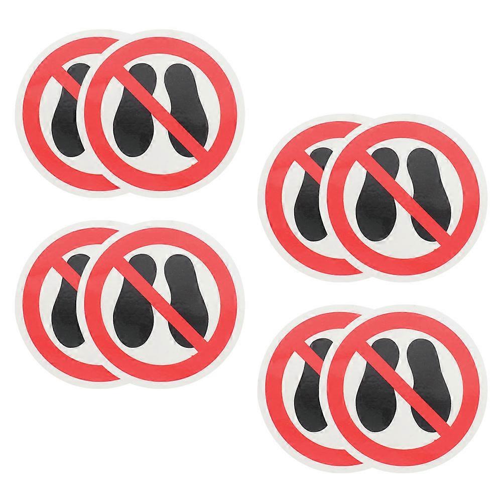 Do Not Step Caution Sign Safety Warning Decal For Public Places Multi Color 8Pcs