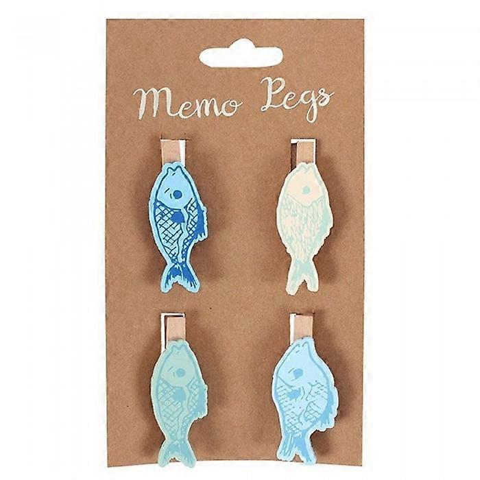 Quelque chose de différent poissons Memo chevilles Pack de 4