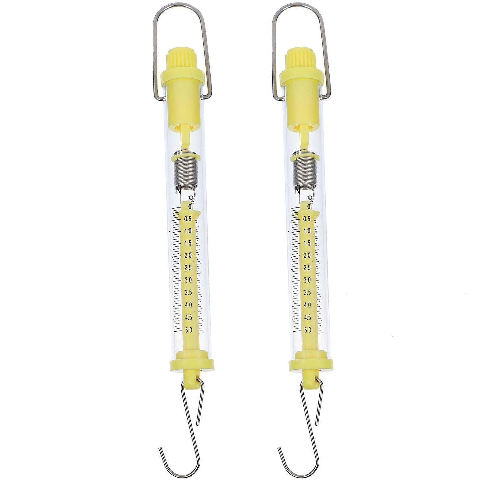 Spring Scale Plastic Hanging Hook Mass Testing Teaching Instruments Students 25.50X2.30X2.30CM 2Pcs
