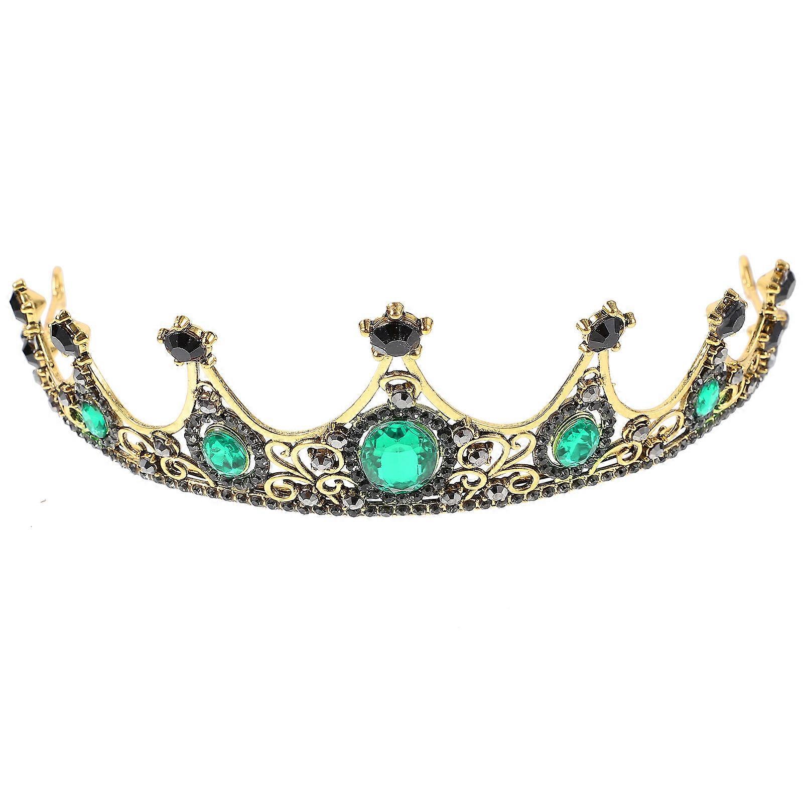 Elegant Crown Headpiece For Women Suitable For Performance Events In Green 1Set