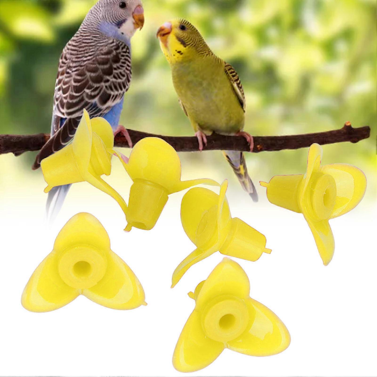 30Set Yellow Plastic Bird Feeder Replacement Flowers 2.5cm 35g