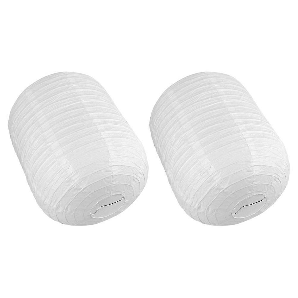 2pcs Blank White Paper Lanterns Japanese Style DIY Paper Hanging Lantern Ornament Garden Decoration