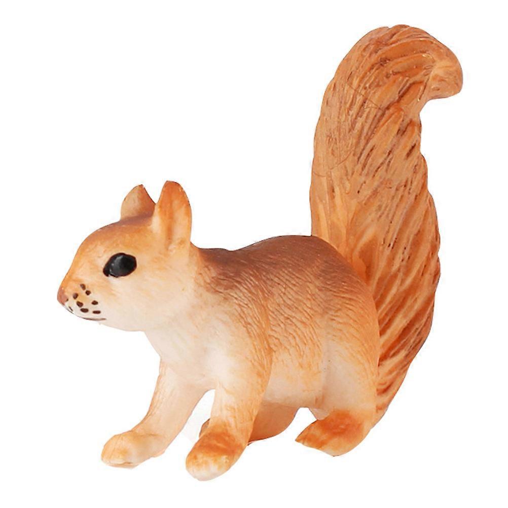 Toy Model Squirrel Figurines For Children And Animal Lovers Assorted Color Realistic Squirrel Shape Simulation 2Set