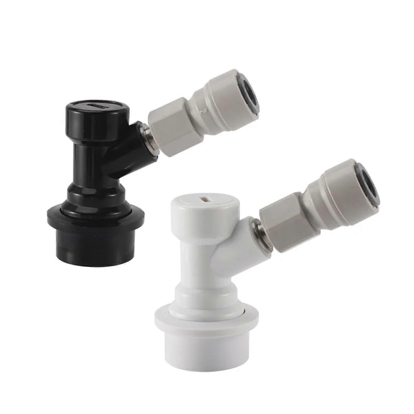 Ball Lock Disconnect Kit, Beer Keg Gas/Liquid Dispenser with Pushin Fitting, Quick Coupling for 9.52 mm (3/8) Beer Hose Ball Lock Kit