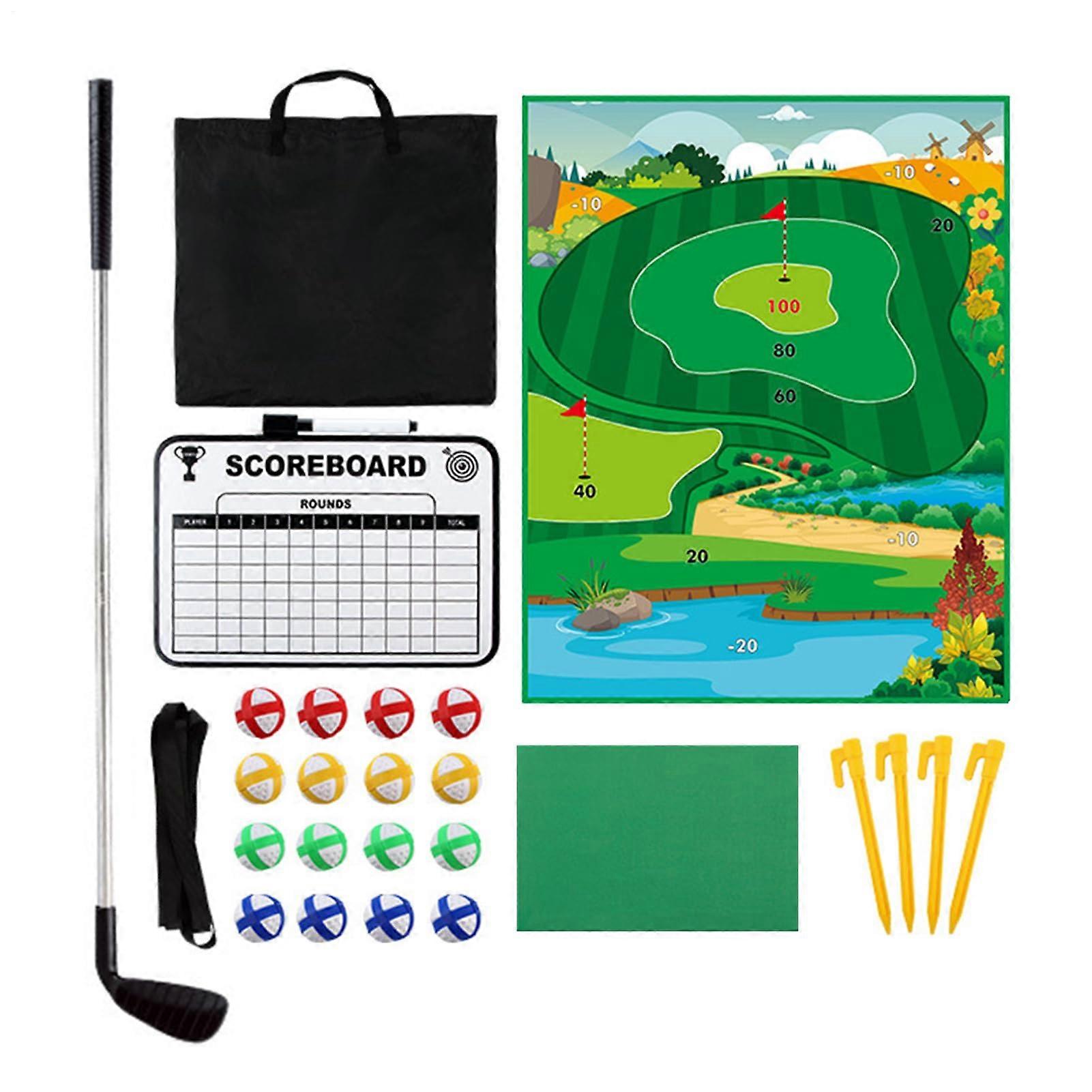 Golf Chipping Game with Hitting Mat  Training Aids for Beginners Adults Gifts