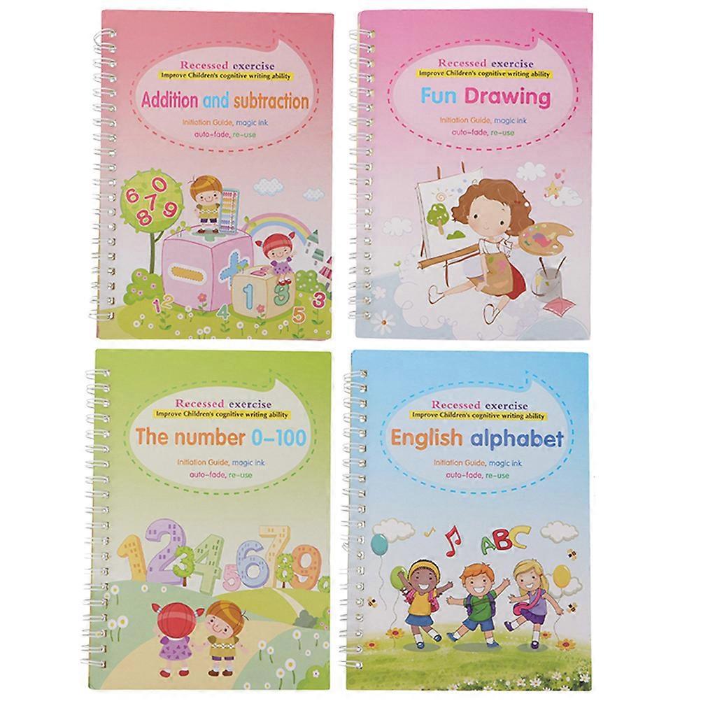 Preschool Writing Practice Copybook Assorted Color Simple Style Practical Tool For Kids Handwriting Development