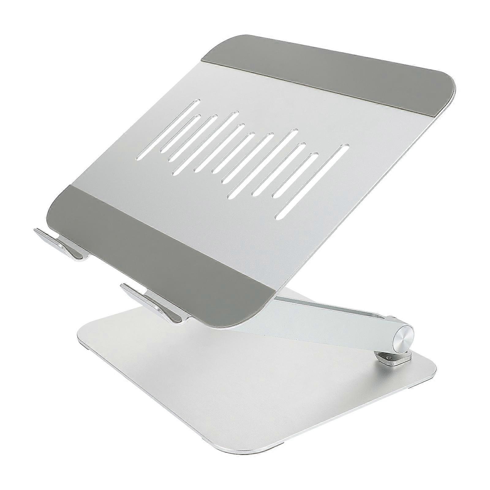 Ergonomic Laptop Riser Stand For Office Work Featuring Stable Support And Nonslip Protection In Silver 1Pack