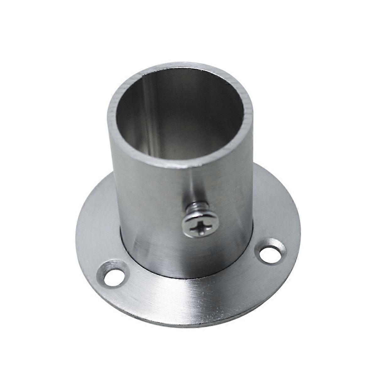 Silver Alloy Wardrobe Tube Support Bracket for Home Use with Beautiful Finish Works with Standard Round Rods 25mm