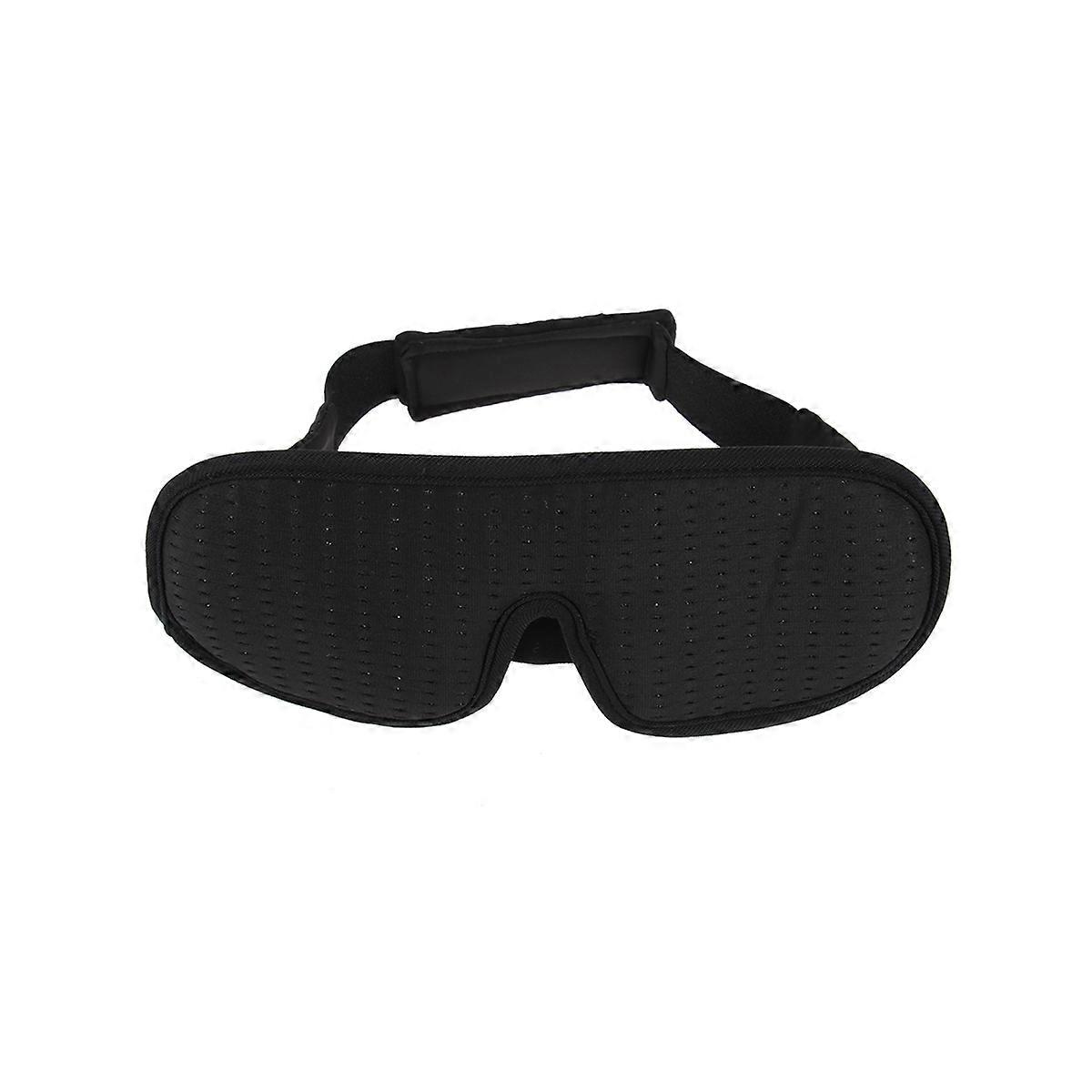 3D أسود قناع العين المحمولة مع ميزة تخفيف التعب تصميم Nosewingless كبير للسفر المنزل فندق ضوء حجب 1 قطعة