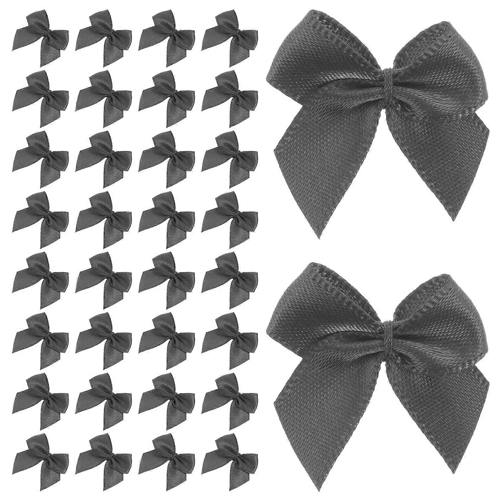 Black Miniature Bows for DIY Use 200Pcs Polyester Bows Craft Accessories