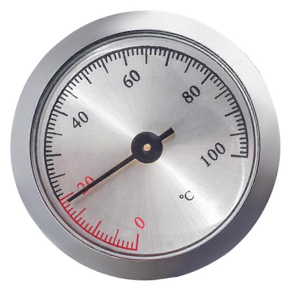 Cigar Box Thermometer Mini Pointer For Indoor Use 4.20X4.20X1.30CM Silver Temperature Measurement 1Pack