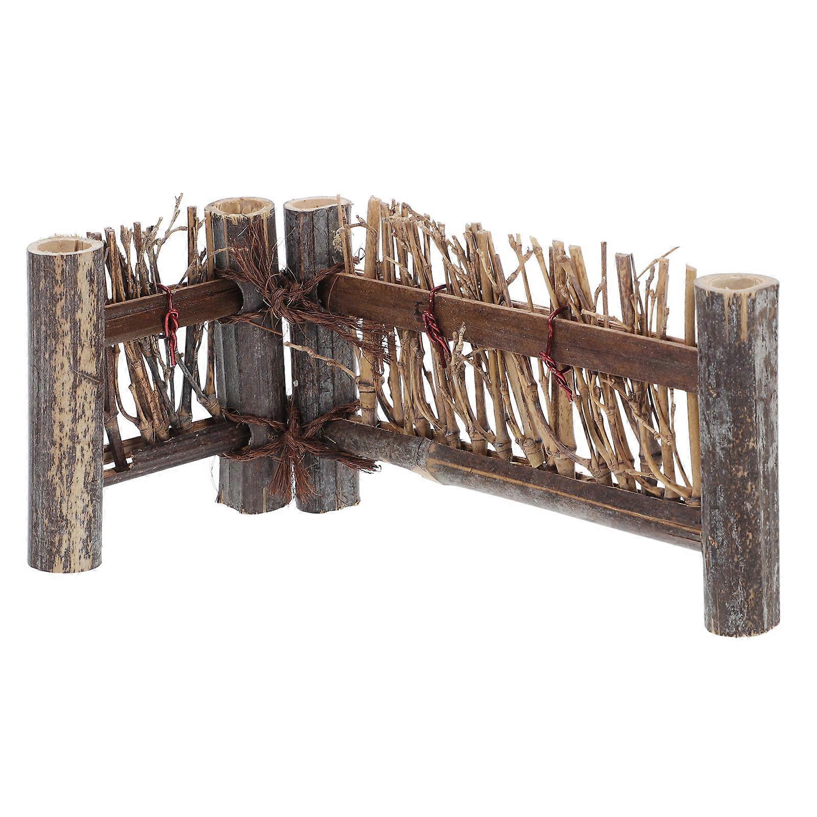 Mini Bamboo Fence Garden Fence Bamboo Picket Fence Mini Picket Fence Bamboo Decorative Fence Handcrafted Bamboo Miniature Fence