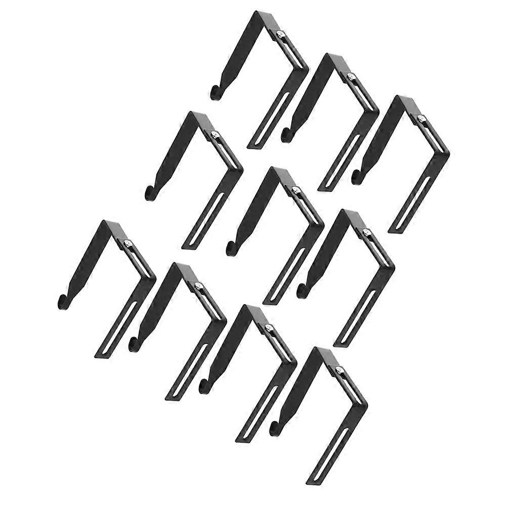 10pcs Black Iron Hooks for Home Use Adjustable and with Minimalist Design 10pcs