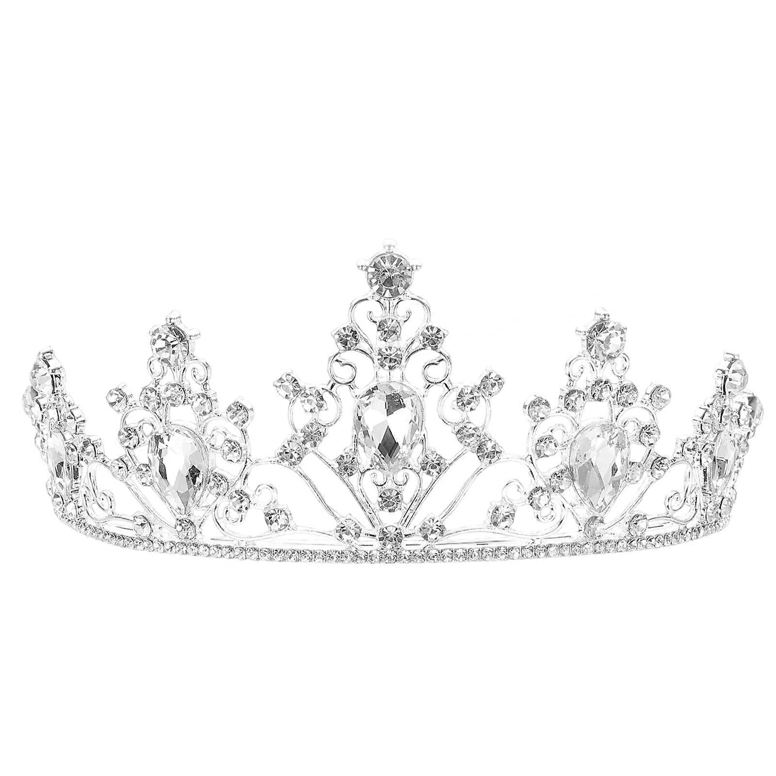 Durable Alloy Silver Hair Crown for Decor Chic and Comfortable with Use Time Fits All