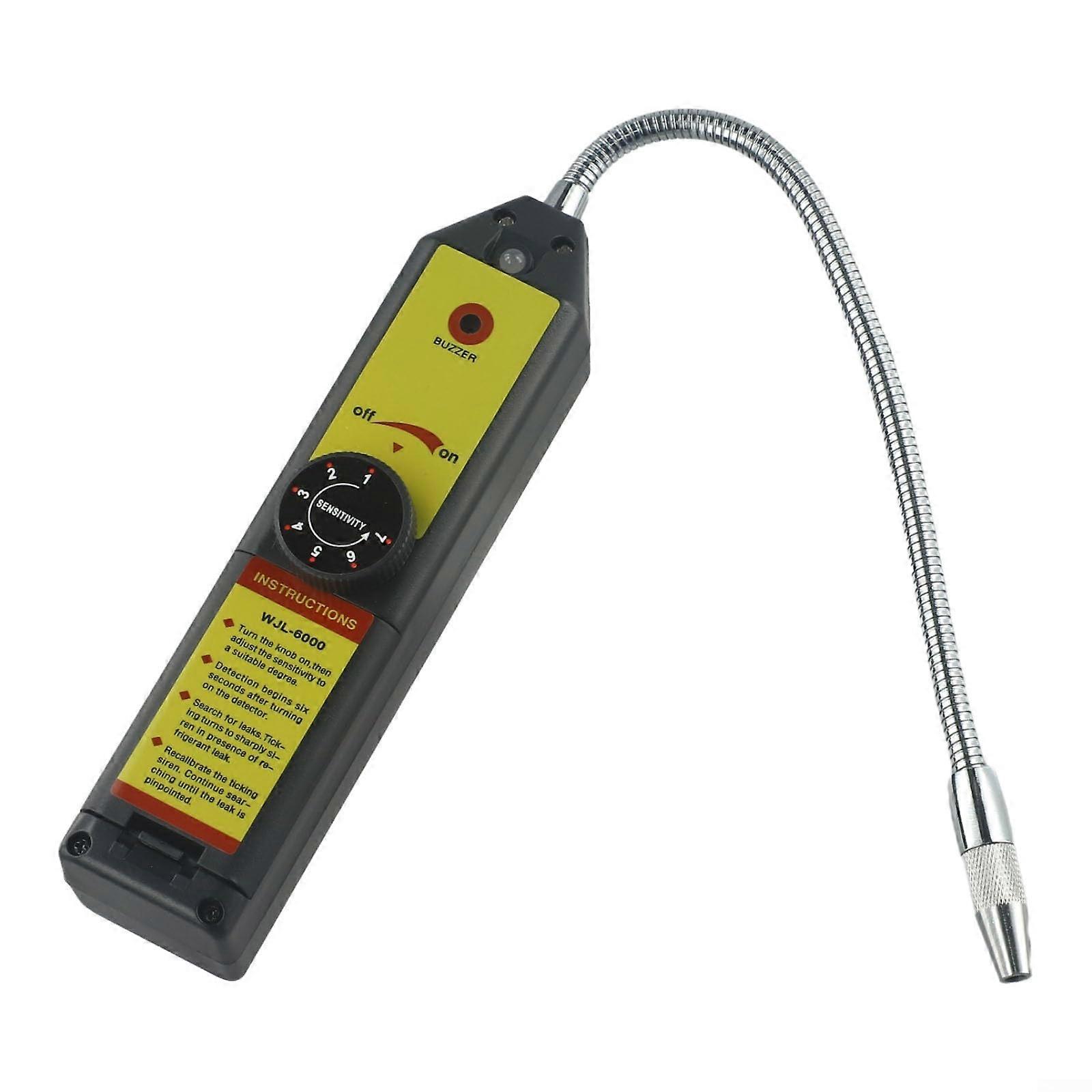 Electronic Halogen Gas Leak Detector, Handheld ABS Plastic, For Air Conditioning and Car Maintenance, LED Indicator