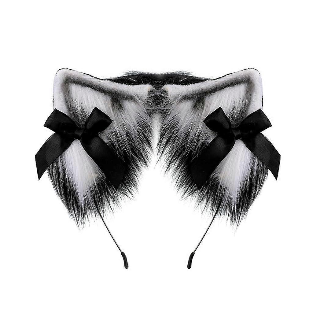 Punk Ear Headband with Mini Bow for Adults, Cosplay Accessories, Party Headwear, Easter Event, Live Streaming
