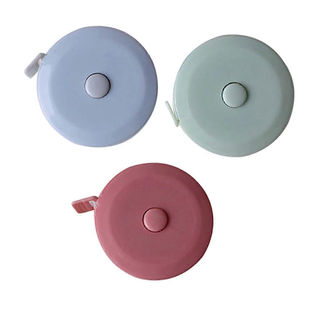 3Piece Retractable Measuring Tape for Body Measurements, Flexible Tape Measure, Portable, Compact, and Durable for Crafters, for Precise Measurements