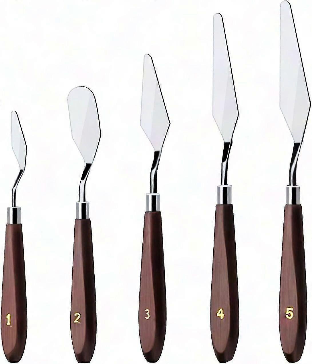 5pcs Stainless Steel Cake Spatula Set - Baking & Icing Tools for Cake Decorating