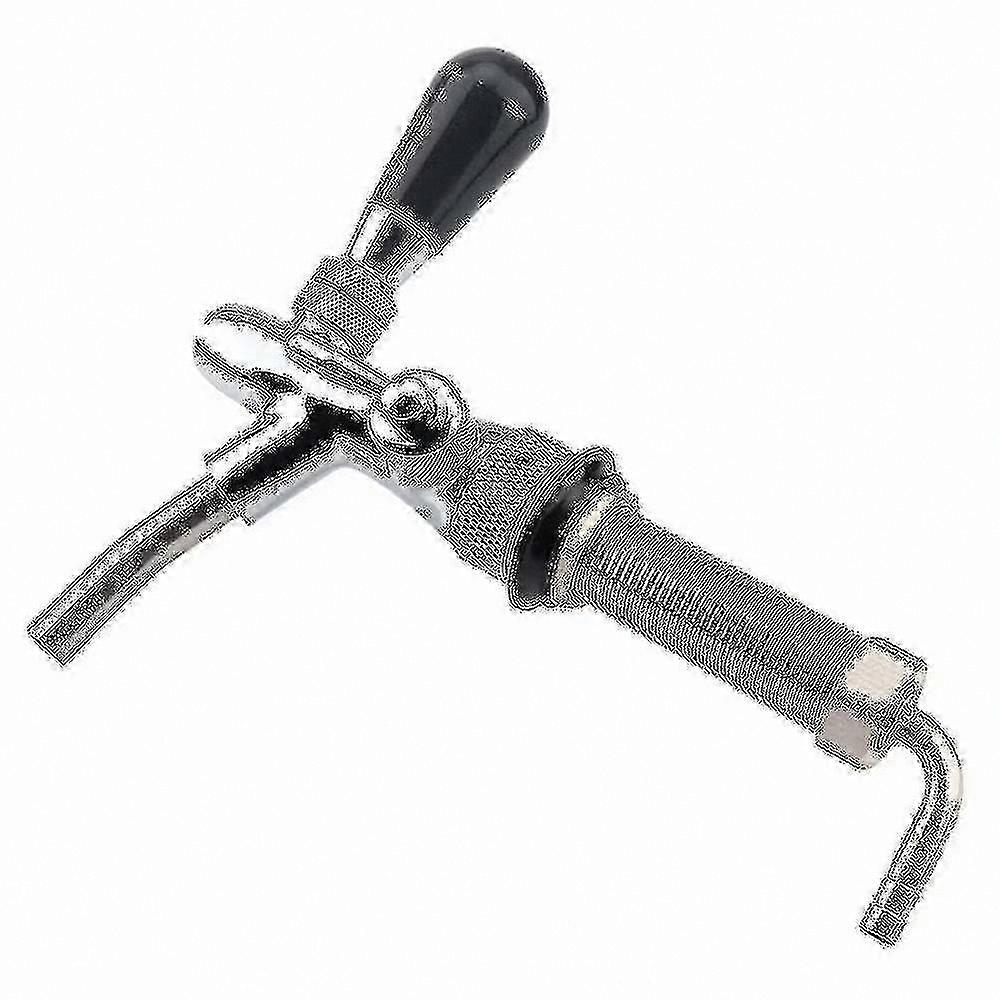 Adjustable Chrome-Plated Beer Faucet with 4" Shank for Homebrew Kegerator Setup
