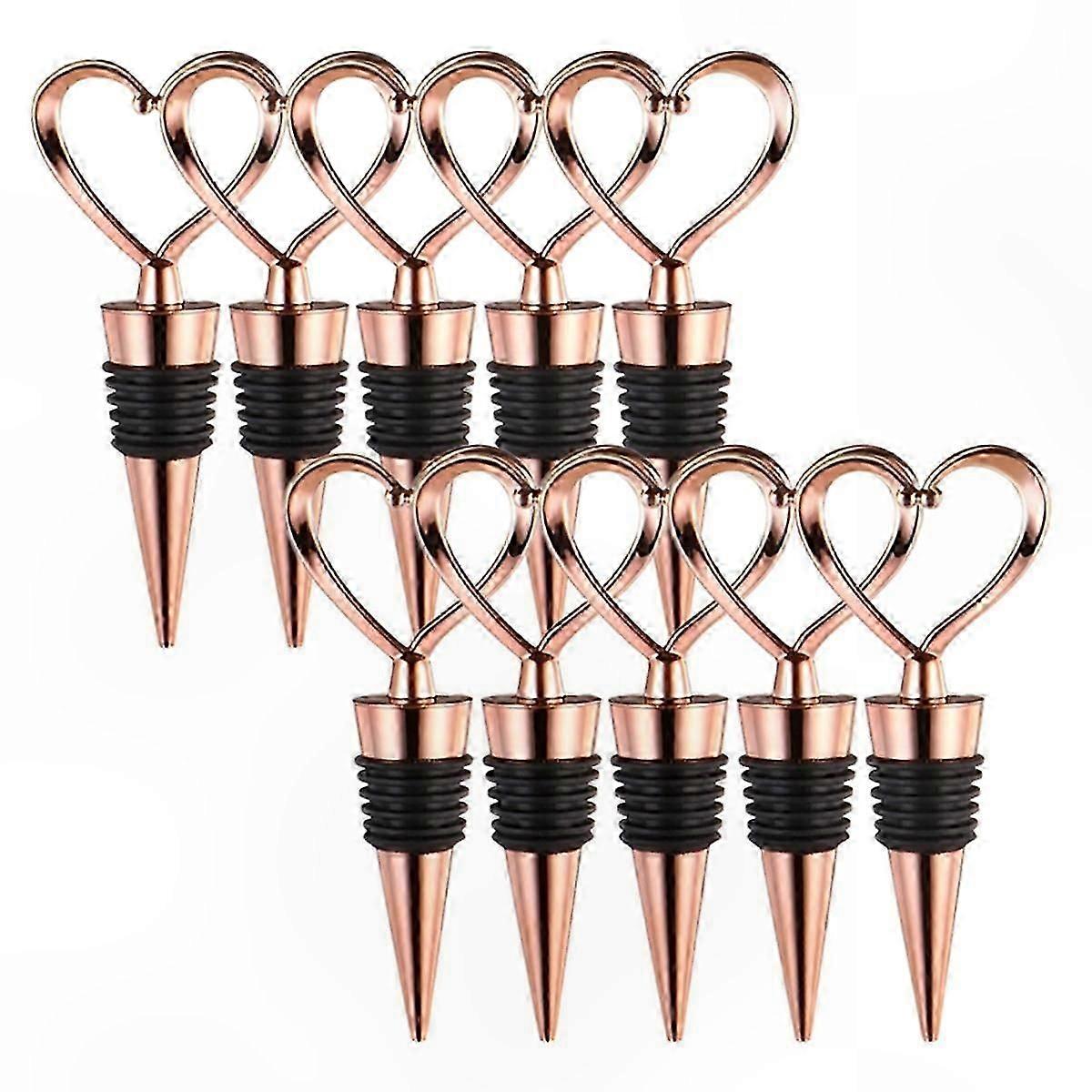 Reusable Wine Bottle Stoppers - 10 Pack for Preserving Wine and Champagne Freshness in Standard Bottles