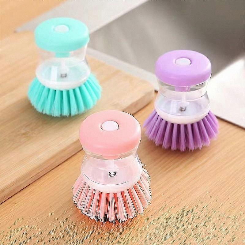 Dish Cleaning Brush with Soap Dispenser and Storage Stand