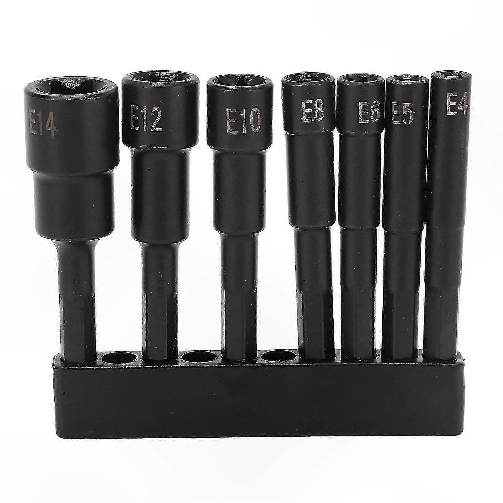 Hexagonal Socket Set - 1/4in Drive, E4-E14 CRV Anti-Theft Wrench Tool Kit SZRH A-DS