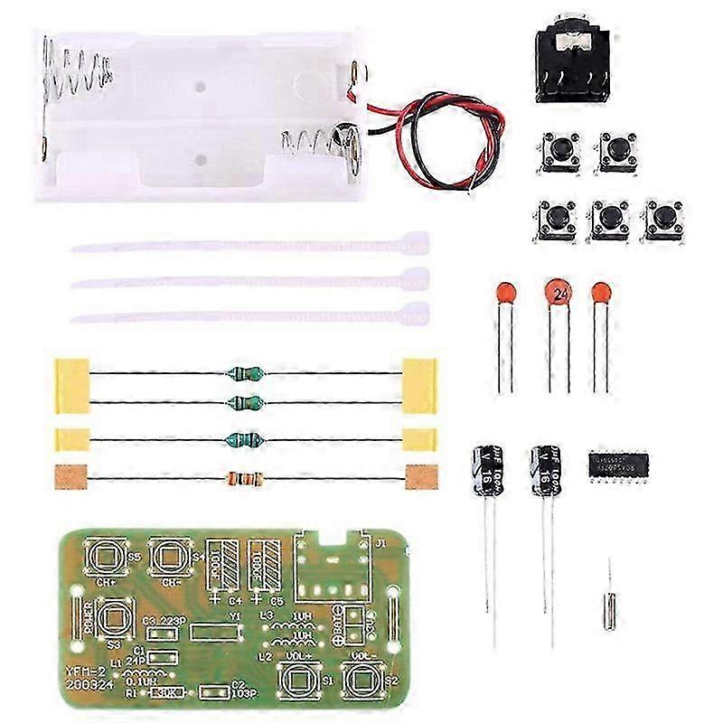 76MHz-108MHz Stereo FM Radio Receiver Module FM DIY Electronic Soldering Kit Circuit PCB Board Solder Practice Project
