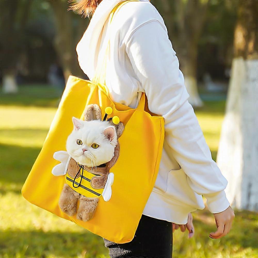 Pet Carrier Bag - Large Cat and Small Dog Handbag with Head-Out Design, Soft Fabric, Stylish and Comfortable