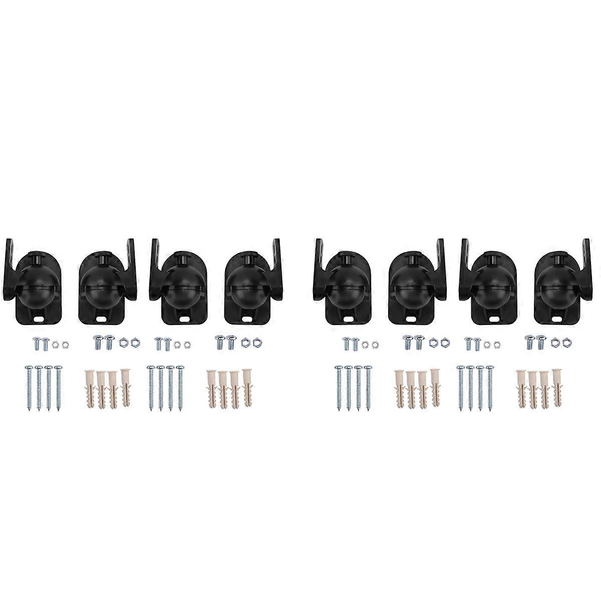 8PCS Universal Speaker Wall Mount Bracket Ceiling Stand Clamp with Adjustable Swivel and Tilt Angle