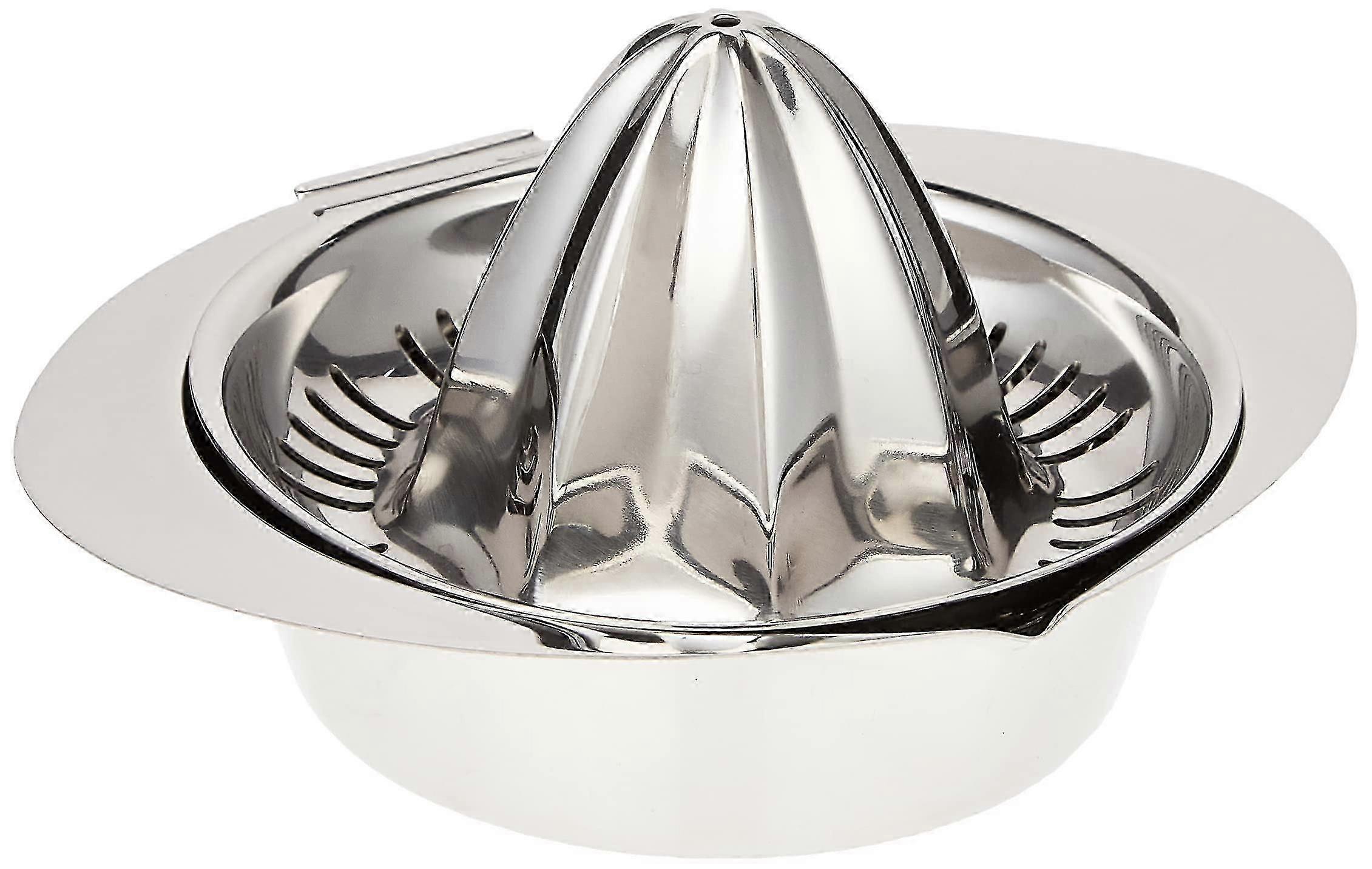Lemon Press Stainless Steel Manual Citrus Juicer for Limes, Lemons, Oranges & Grapfruit, 9cm, Matt Finish