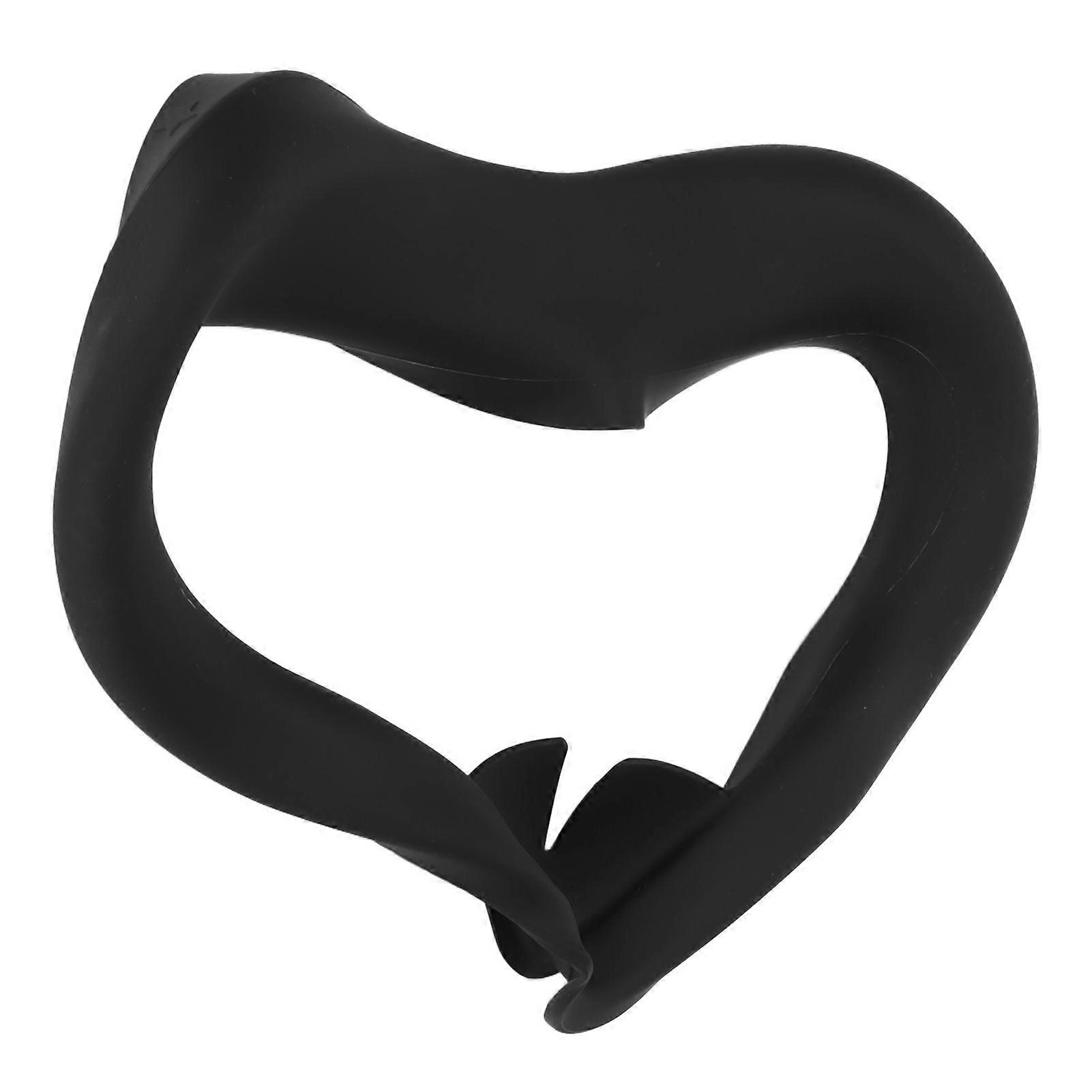 VR Silicone Mask Face Cover Sweat Proof Washable Lightproof Standard Eye Pad for Oculus Quest 2 VR GamingBlack