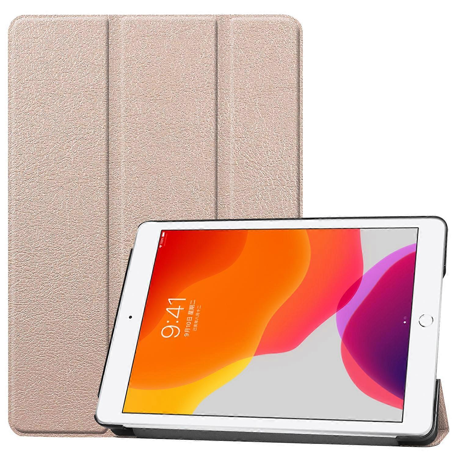 Tri-Fold Stand Tablet Cover for iPad 10.2 (2021) (2020) (2019) PU Leather Protective Smart Case with