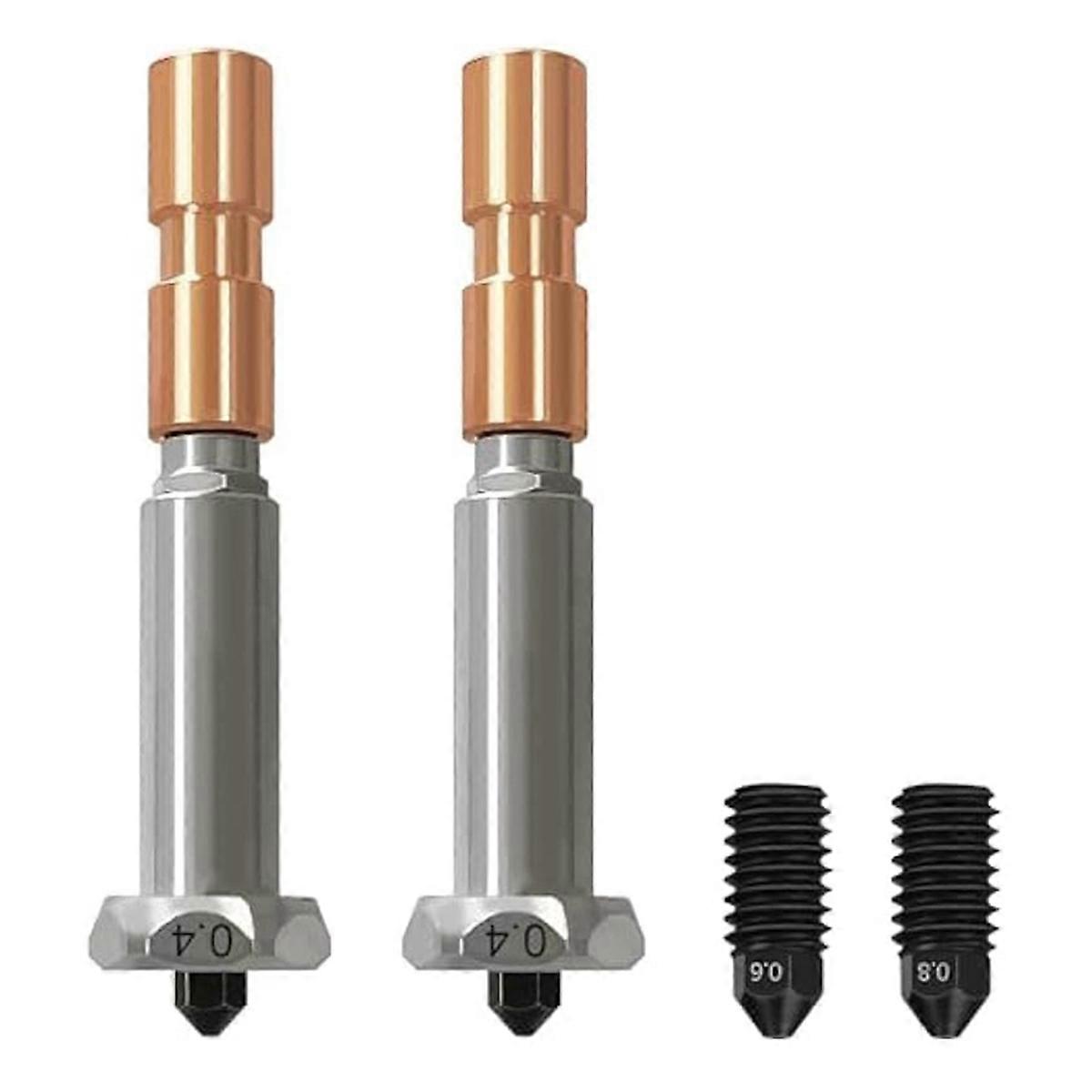 2PK 0.4MM Integrated Steel Hotend Detachable Nozzles for 3 Max
